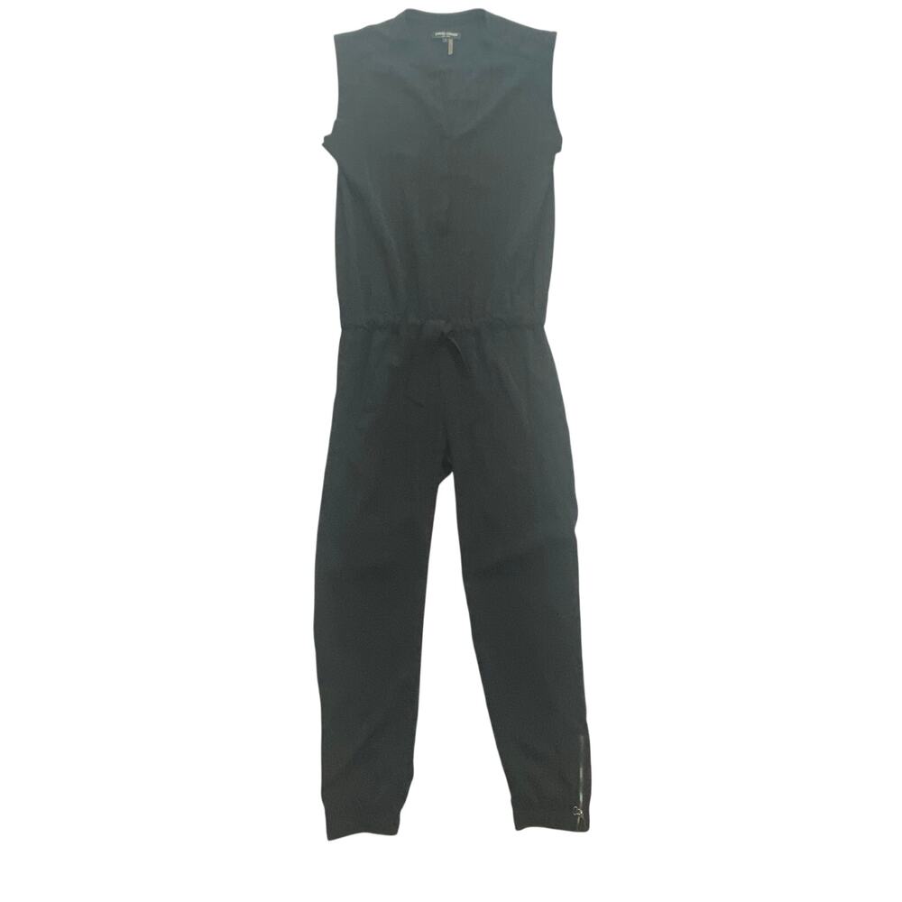 David Lerner Black Sleeveless Houndstooth Jumpsuit Size Small $168